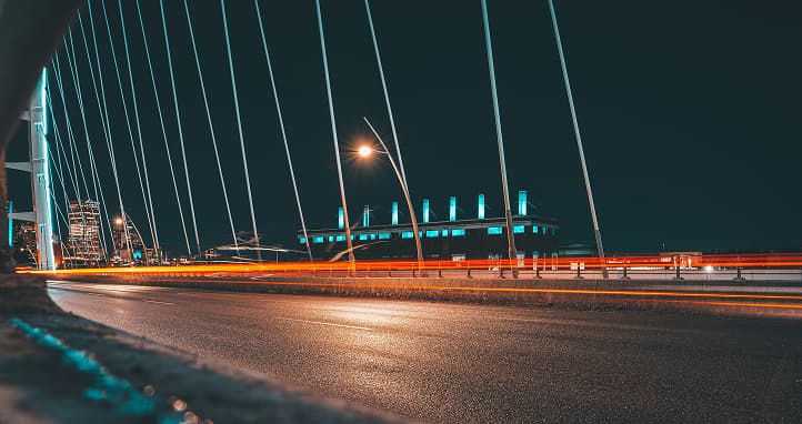 Walterdale Bridge, a modern arch bridge over the North Saskatchewan River in Edmonton