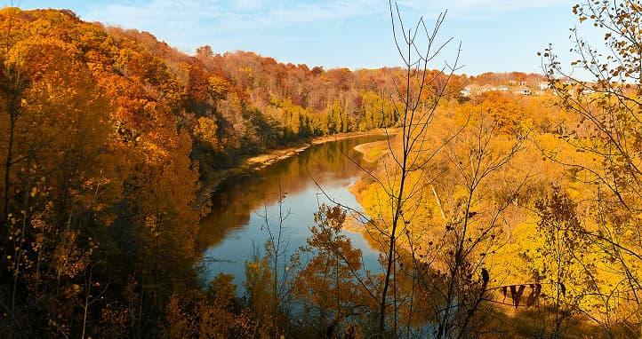 Homer Watson Park on Wilson Avenue, Kitchener — scenic riverside park