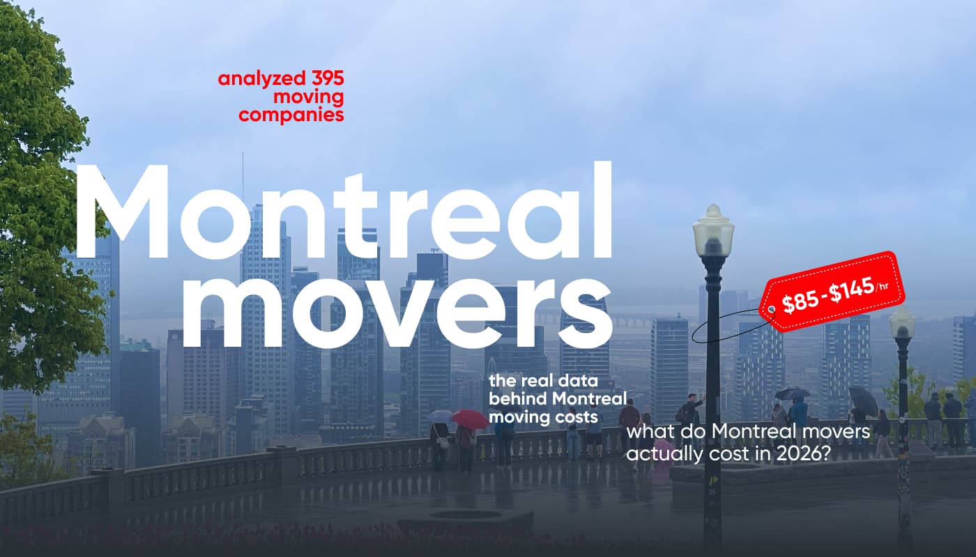 Montreal movers guide - 395 moving companies compared with rates from $85 to $145 per hour