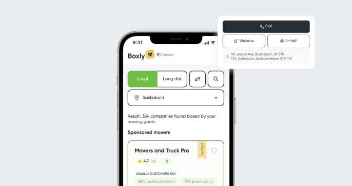 Easily search for and book movers you can trust across Canada with Boxly