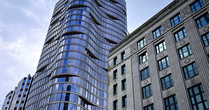 Downtown Vancouver city centre with high-rise condominiums