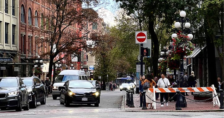 Gastown neighbourhood in Vancouver near downtown