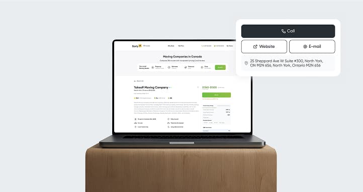 Boxly platform for comparing and booking movers across Canada