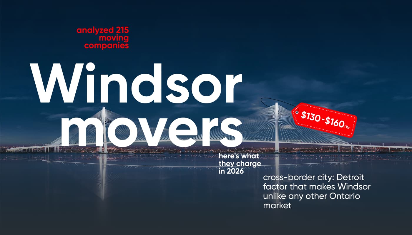 Windsor movers guide - 215 moving companies compared with rates from $100 to $200 per hour