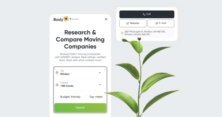 Easily search for and book movers you can trust across Canada with Boxly