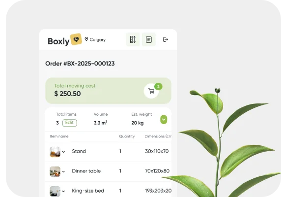 Price-Lock policy: Price only changes if you change the item list.